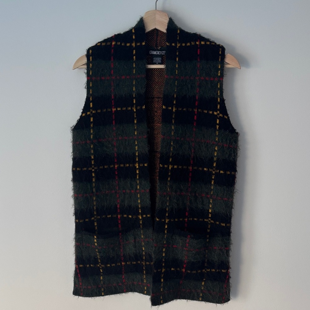 Cozy Plaid Sleeveless Vest